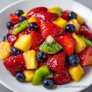 Easy Fruit Salad with Honey in 10 Minutes Recipe Card