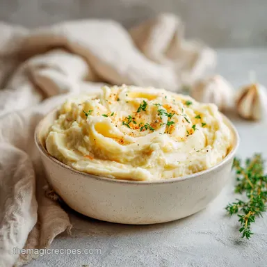 Easy Garlic Mashed Potatoes Recipe (35 Min) Recipe Card