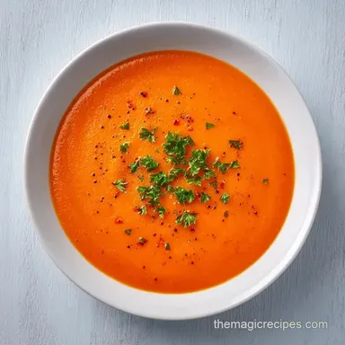 Easy Sheet Pan Soup for 4 Servings Recipe Card