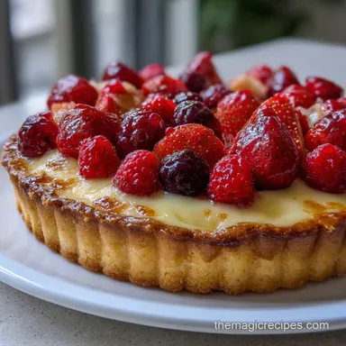 Fruit Tart Recipe: Classic Cr&egrave;me P&acirc;tissi&egrave;re Fresh Berries Recipe Card