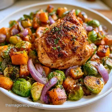 Fall Sheet Pan Dinner with Chicken Recipe Card