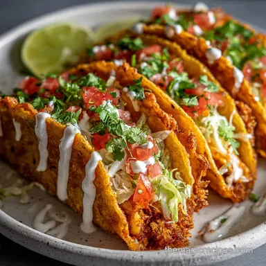 Fried Tacos Recipe: Crispy Pan-Fried Beef Recipe Card