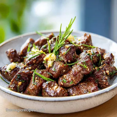 Garlic Butter Steak Bites for 4 Servings