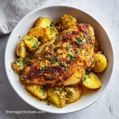 Garlic Parmesan Chicken Potatoes for 4 Servings