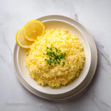 Greek Lemon Rice for 6 Servings, Fluffy Grains