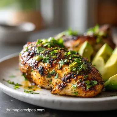 Grilled California Avocado Chicken in 25 Minutes Recipe Card