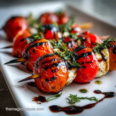Grilled Caprese Skewers in 17 Minutes Recipe Card