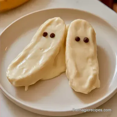 Halloween Banana Ghosts for 4 Servings