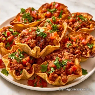 Halloween Taco Cups with Ground Beef
