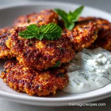 High Protein Recipes: Harissa Chicken Quinoa Fritters