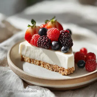 Greek Yogurt Cheesecake for 16 Servings Recipe Card