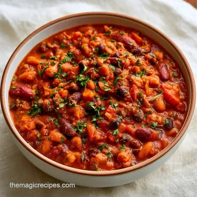 Healthy Slow Cooker Bean Chili for 6