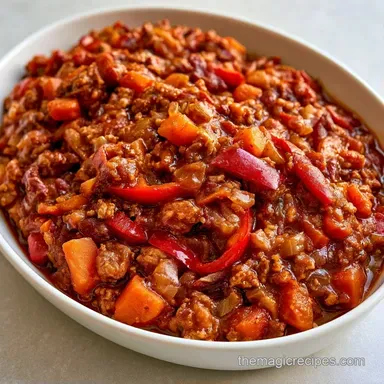 Healthy Slow Cooker Turkey Chili for 6 Recipe Card