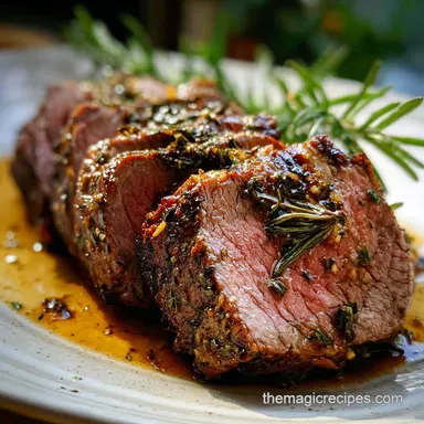 Christmas Eve Dinner Idea with Herb-Roasted Beef: Ready in 1 Hour 5 Minutes Recipe Card