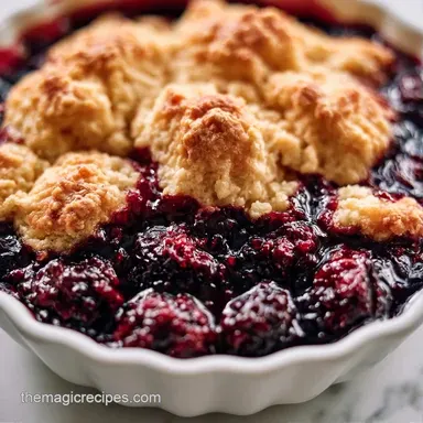 Blackberry Cobbler for 7 Servings Recipe Card