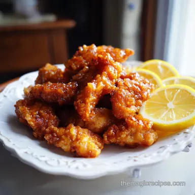 Honey Lemon Chicken with Crispy Coating Recipe Card