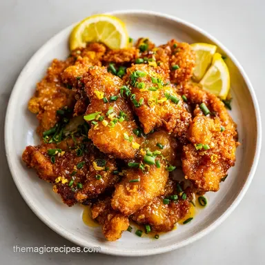 Honey Lemon Chicken with Crispy Coating