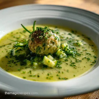 Italian Meatball Soup for 6 Servings Recipe Card