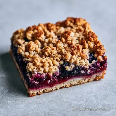 Blueberry Bars with Rolled Oats Recipe Card