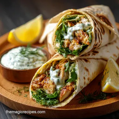 Chicken Wraps: Zesty Lemon Herb with Smoked Aioli (Quick Lunch)