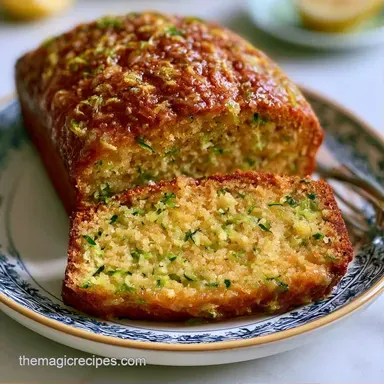 Lemon Zucchini Cake for 12 Slices Recipe Card
