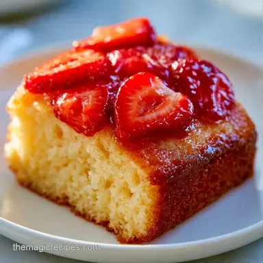 Light Strawberry Sponge Cake for 8 Slices Recipe Card