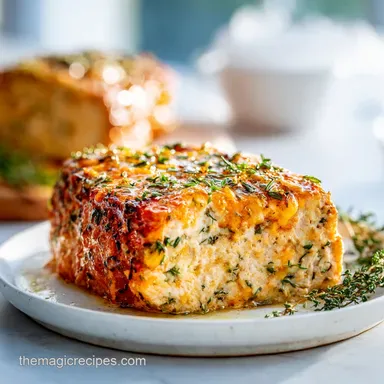Meatloaf with Savory Glaze Baked for 8 Servings Recipe Card