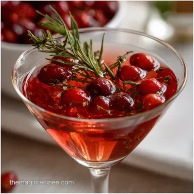 Christmas Cocktails: Spiced Cranberry Gin Martini Recipe Recipe Card