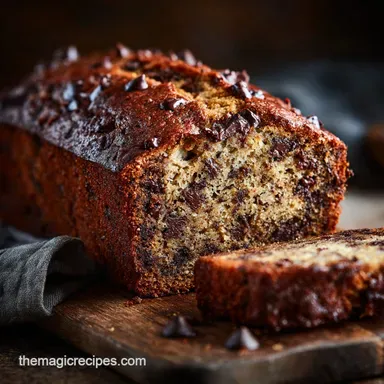 Banana and Chocolate Chip Loaf: Perfectly Moist Easy Loaf Cake Recipe Recipe Card