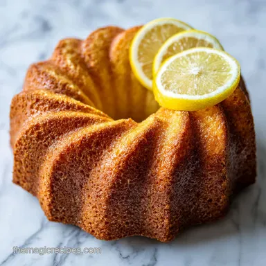 Lemon Pound Cake with Tangy Glaze: Moist Recipe in 80 Minutes Recipe Card