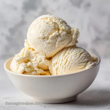 Vanilla Ice Cream for 6 Servings Recipe Card
