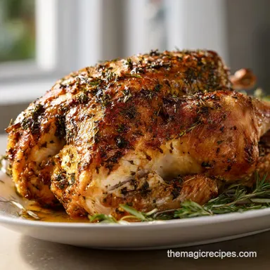 Oven Roasted Turkey Breast with Herb Butter for 7 Servings Recipe Card