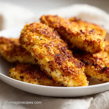Parmesan Crusted Chicken in 35 Minutes: Crispy and Baked Recipe Card