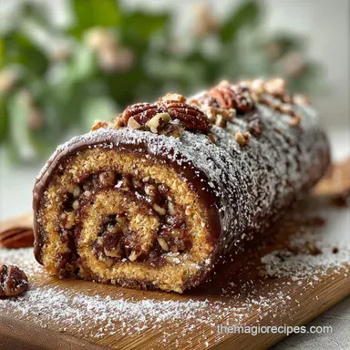 Pecan Log Roll Recipe Ready in 35 Minutes