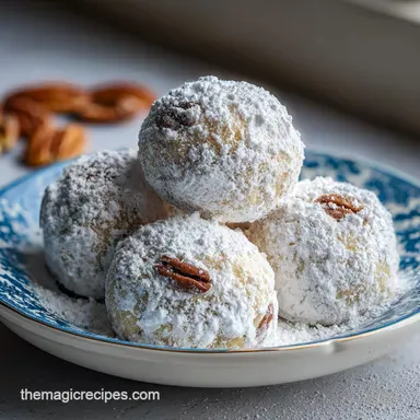 Pecan Snowball Cookies: Old Fashioned Recipe in 1 Hour Recipe Card