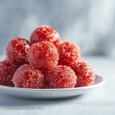 20 Minute Pepper Jelly Glazed Meatballs with Garlic Recipe Card