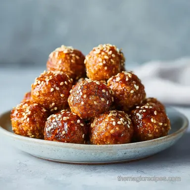 20 Minute Pepper Jelly Glazed Meatballs with Garlic
