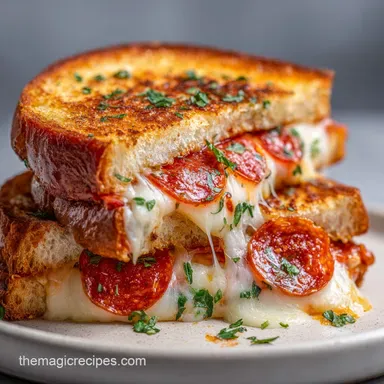 Pizza Grilled Cheese Sandwich Recipe in 13 Minutes