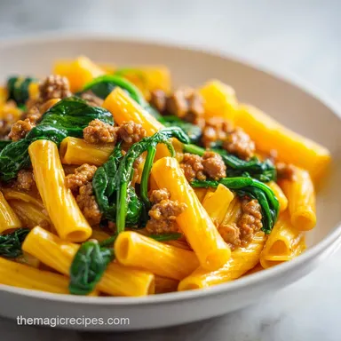 Pumpkin Sausage Rigatoni: Creamy and Savory in 30 Minutes Recipe Card