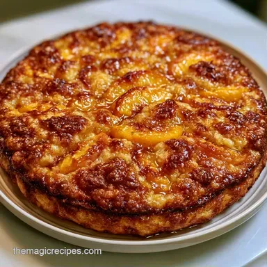 Peach Cobbler for 8 Servings Recipe Card