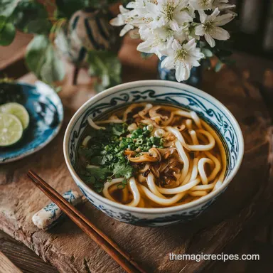 Udon Noodles: Pan-Seared in 20 Minutes Recipe Card