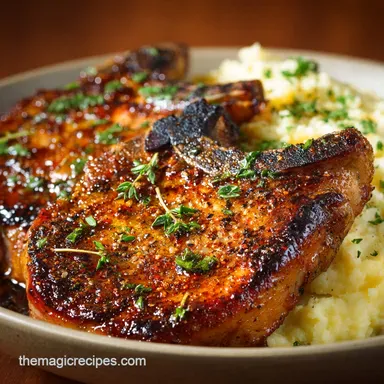 Bonein Pork Chops: The Reverse Sear Method for Perfect Juicy Results Recipe Card