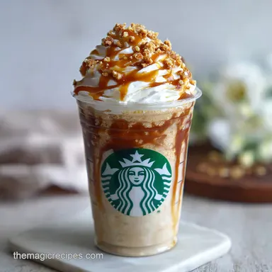 Starbucks Ribbon Crunch Frappuccino Recipe in 15 Minutes Recipe Card