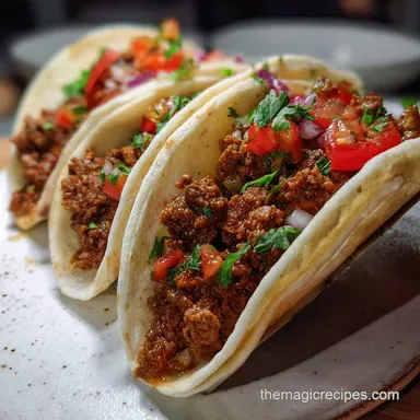 Ground Beef Tacos: Easy, Rich Savoury Weeknight Recipe Recipe Card