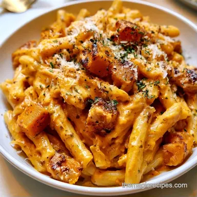 Butternut Squash Pasta for 4 Servings Recipe Card
