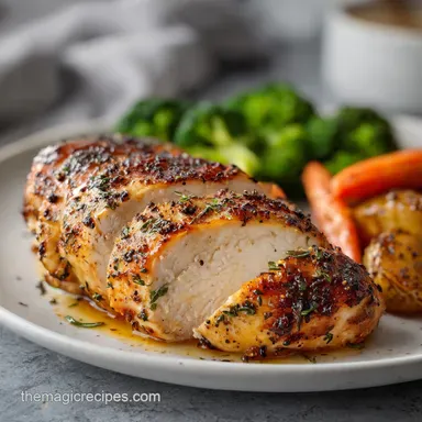 High Protein Low Calorie Meal with Roasted Chicken Easy Recipe: Tender & Zesty Recipe Card