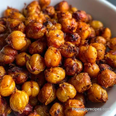 Tasty Healthy Snack with Roasted Chickpeas Recipe Card