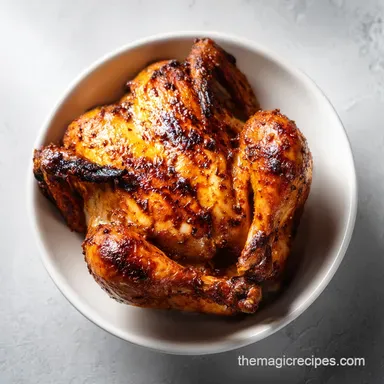 Roasted Half Chicken for 2 Servings with Crispy Golden Skin