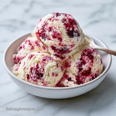 Silky Roasted Rhubarb Ice Cream Recipe Card