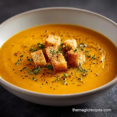 Roasted Squash Vegetable Soup: Velvety Recipe Card